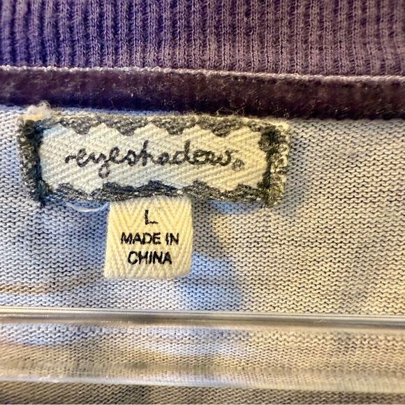 Eyeshadow Navy Anchor Print Pullover Sweatshirt Size L - Picture 3 of 4